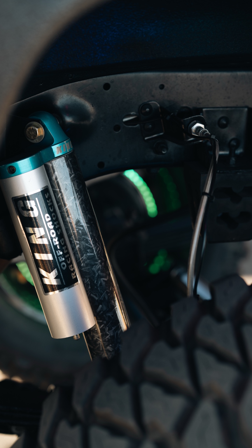 King off-road suspension detail