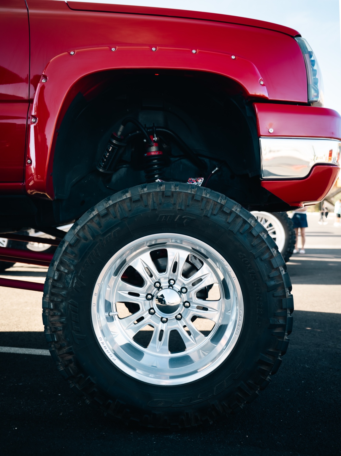 Custom polished wheel and off-road tire